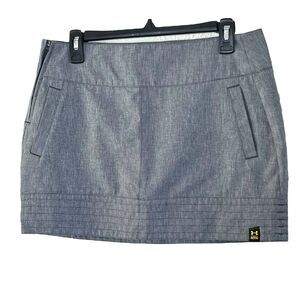 Under Armour MNT Women's Skirt Size 8 Gray Pockets Zip Golf Mini‎ Activewear